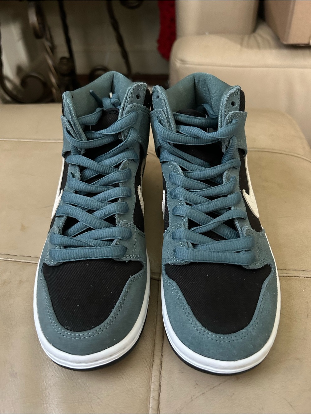 Kids Nike Jordan High-Top Sneakers in Teal and Black - Youth Casual